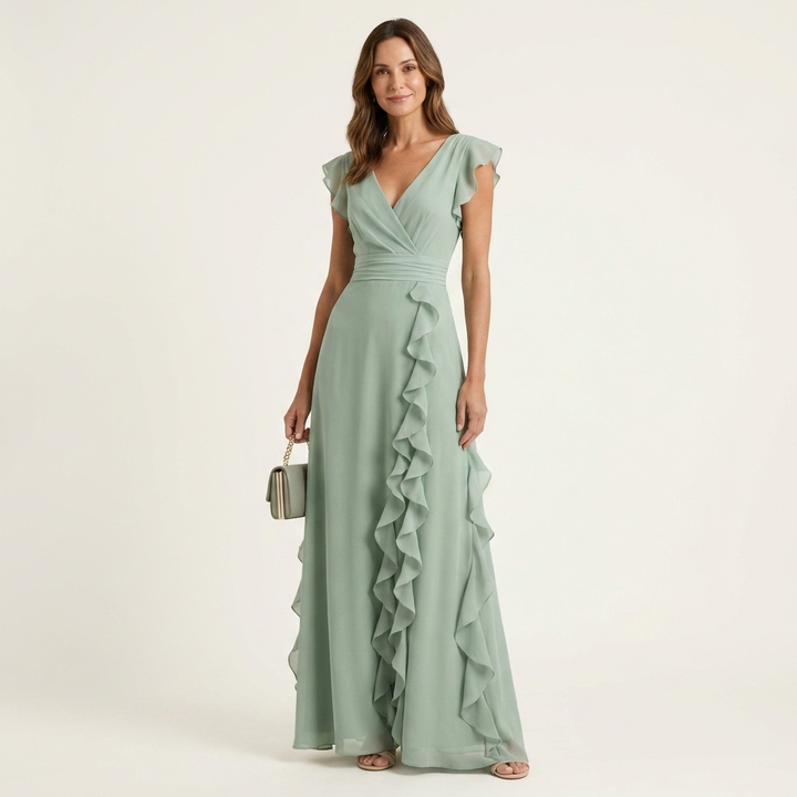 Deliht - Eleganta maxi kleita ar šuvēm