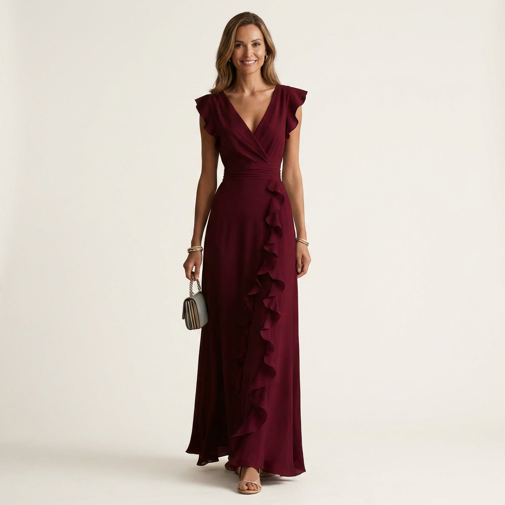 Deliht - Eleganta maxi kleita ar šuvēm