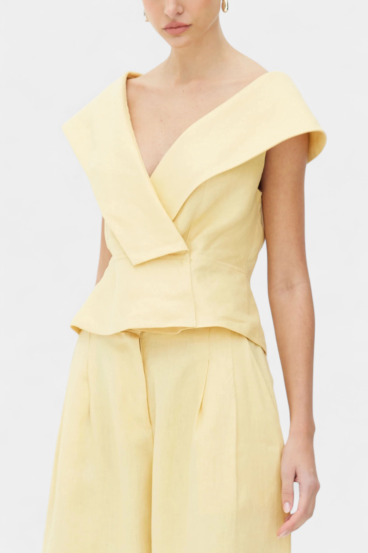 Heidena | Asimetrisks tops un palazzo bikses komplekts