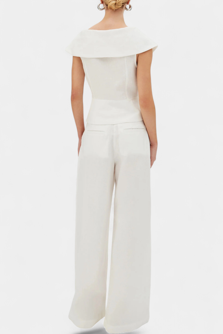 Heidena | Asimetrisks tops un palazzo bikses komplekts