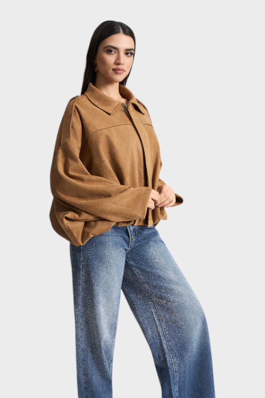 Vita | Suede bomber jaka