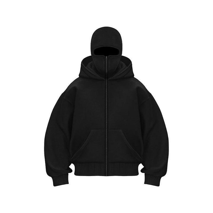 Ninja stila kapuce ar rāvējslēdzēju