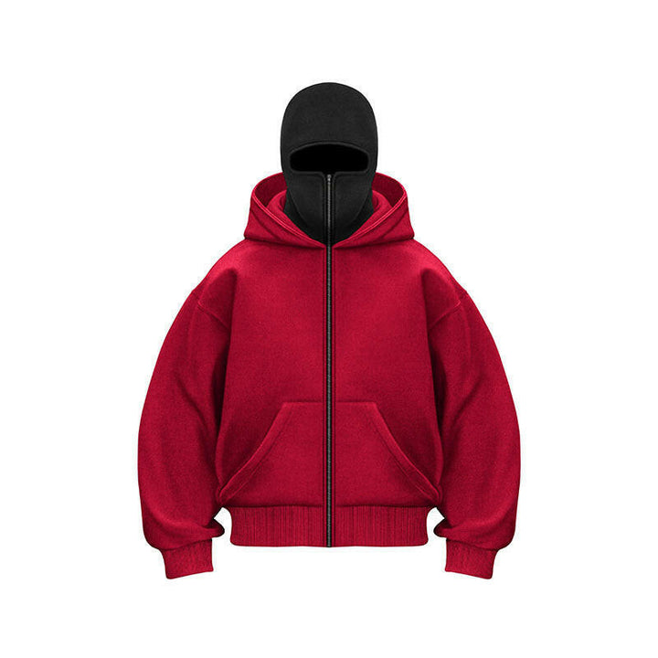 Ninja stila kapuce ar rāvējslēdzēju