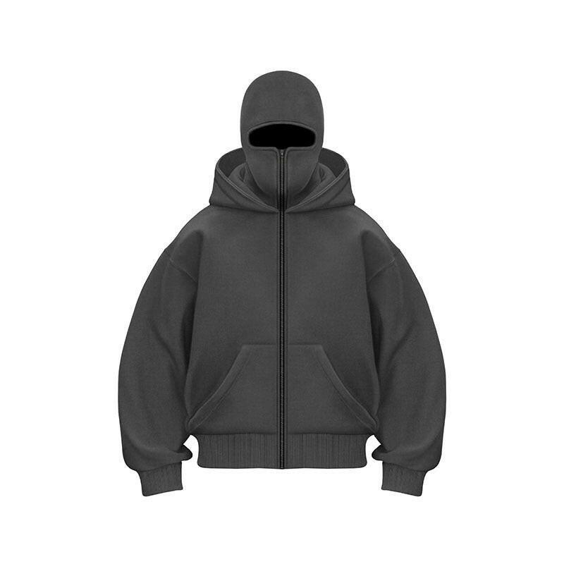 Ninja stila kapuce ar rāvējslēdzēju