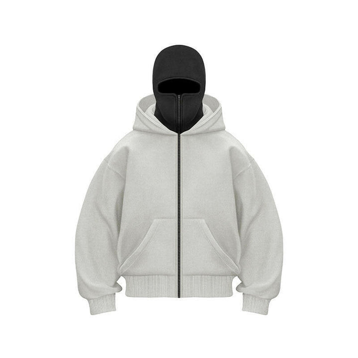 Ninja stila kapuce ar rāvējslēdzēju
